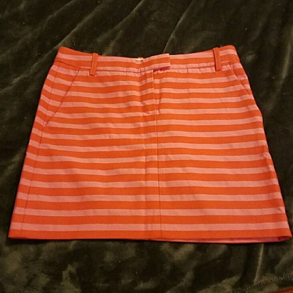 J. Crew Stripe Mini Skirt Size 0 Summer 13 - Picture 3 of 12
